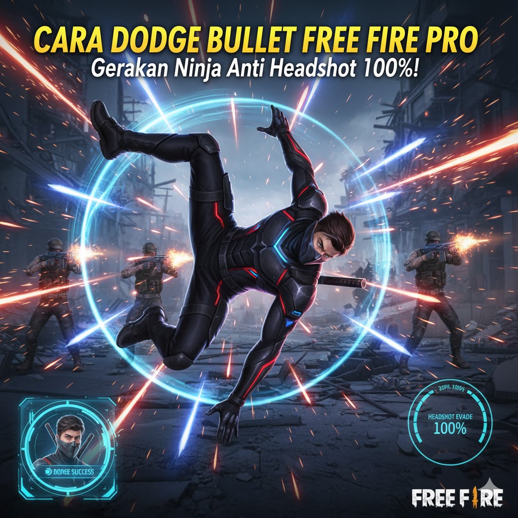 Cara Dodge Bullet Free Fire Pro: Gerakan Ninja Anti Headshot 100% Booyah Gila!
