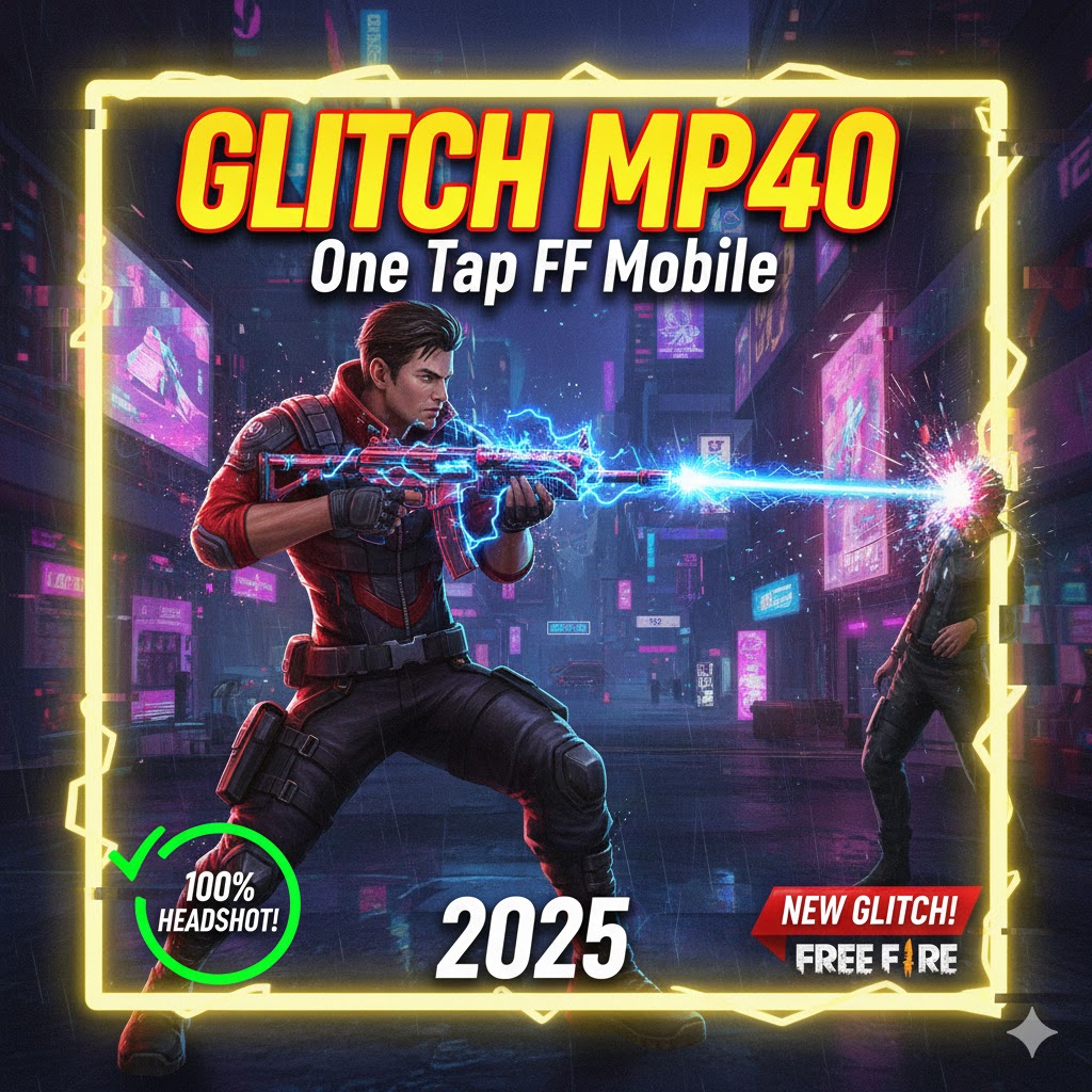 Glitch MP40 One Tap Free Fire Mobile 2025: Headshot Instan No Ban!