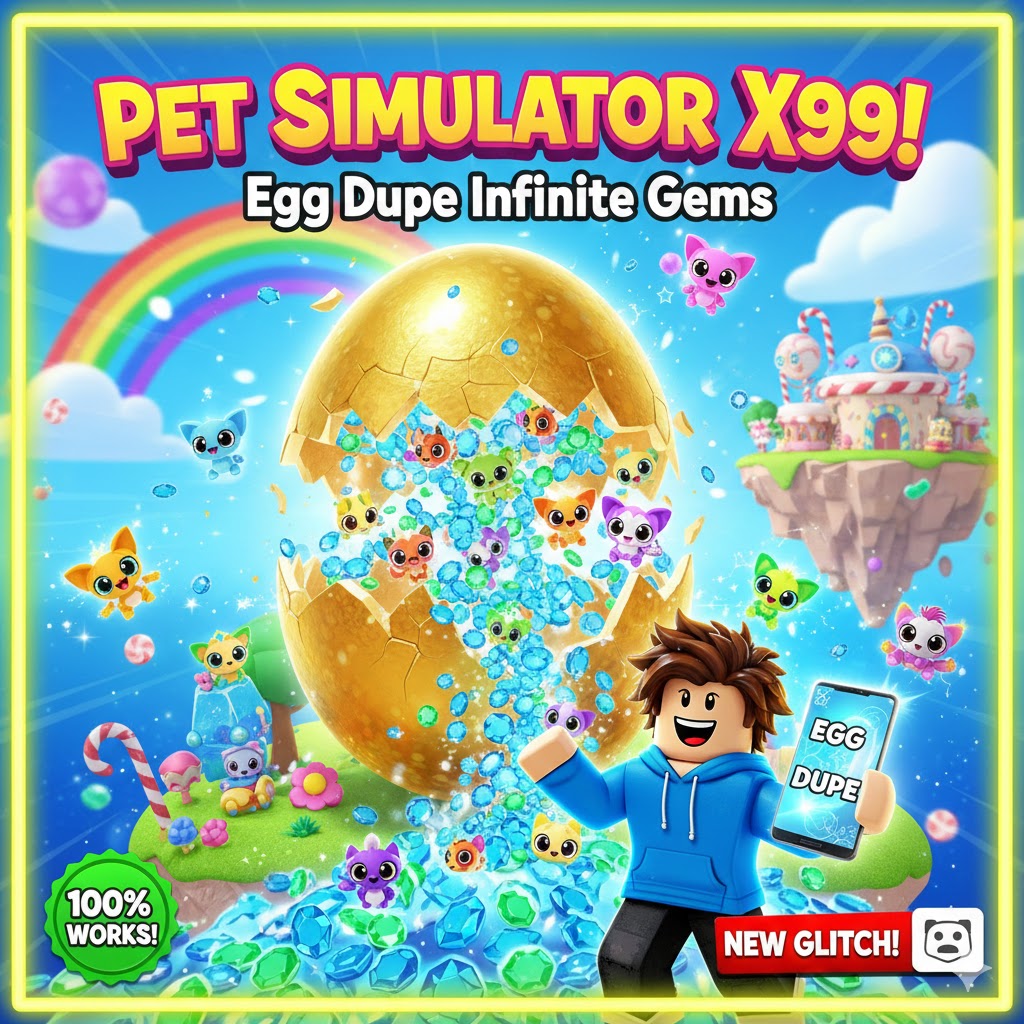 Pet Simulator X99 Roblox: Egg Dupe Infinite Gems Script OP 2025!