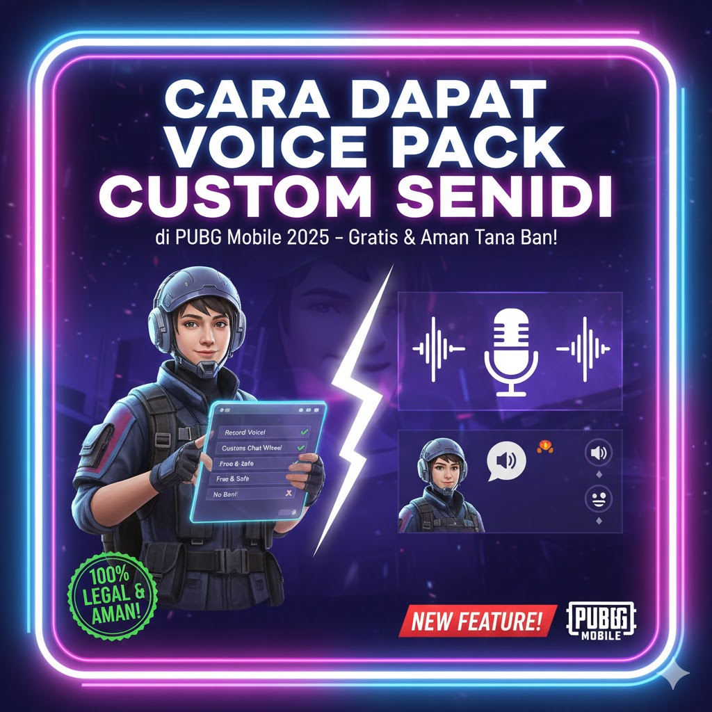 Cara Dapat Voice Pack Custom Sendiri di PUBG Mobile 2025 – Gratis & Aman Tanpa Ban!