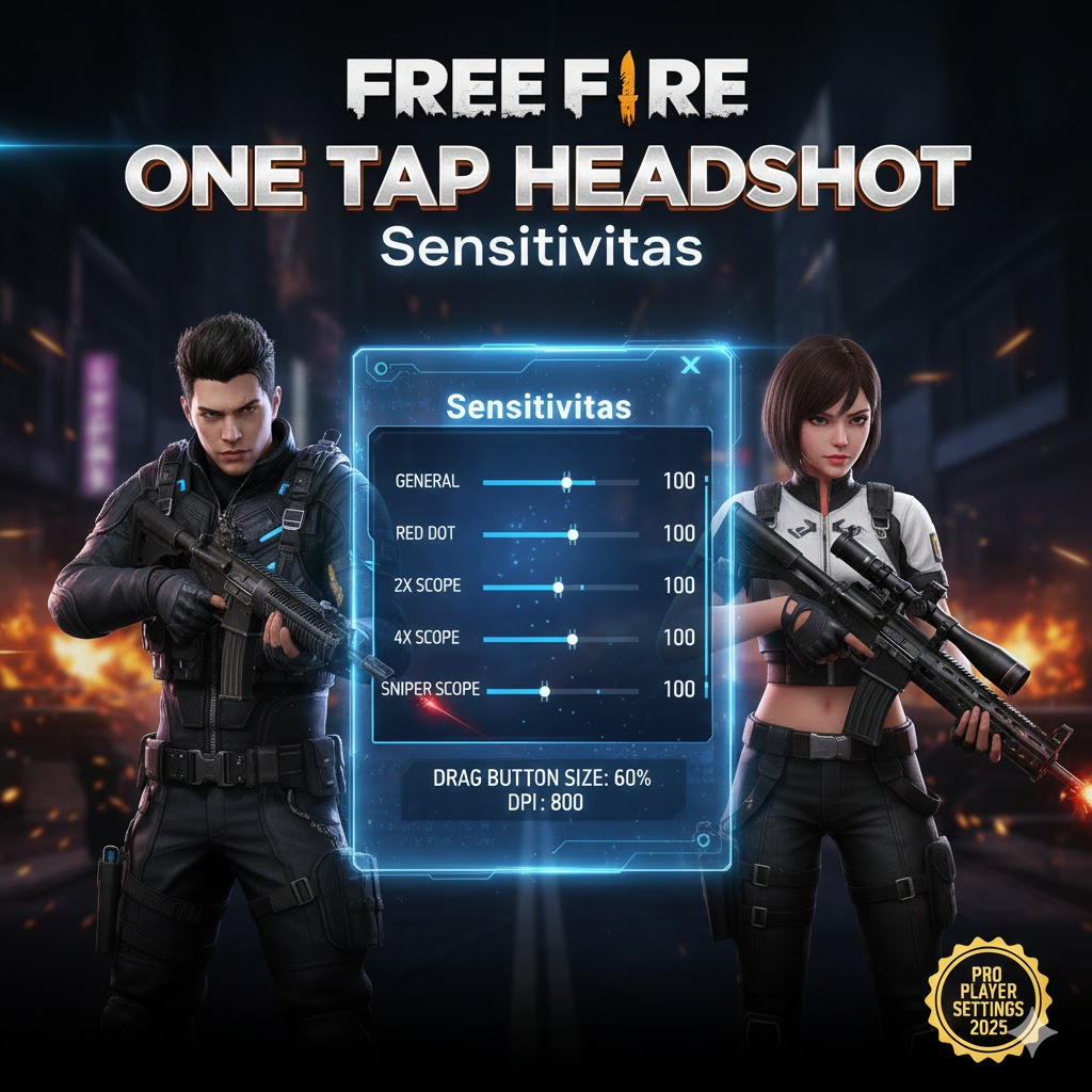 Free Fire One Tap Headshot Setting Sensitivitas