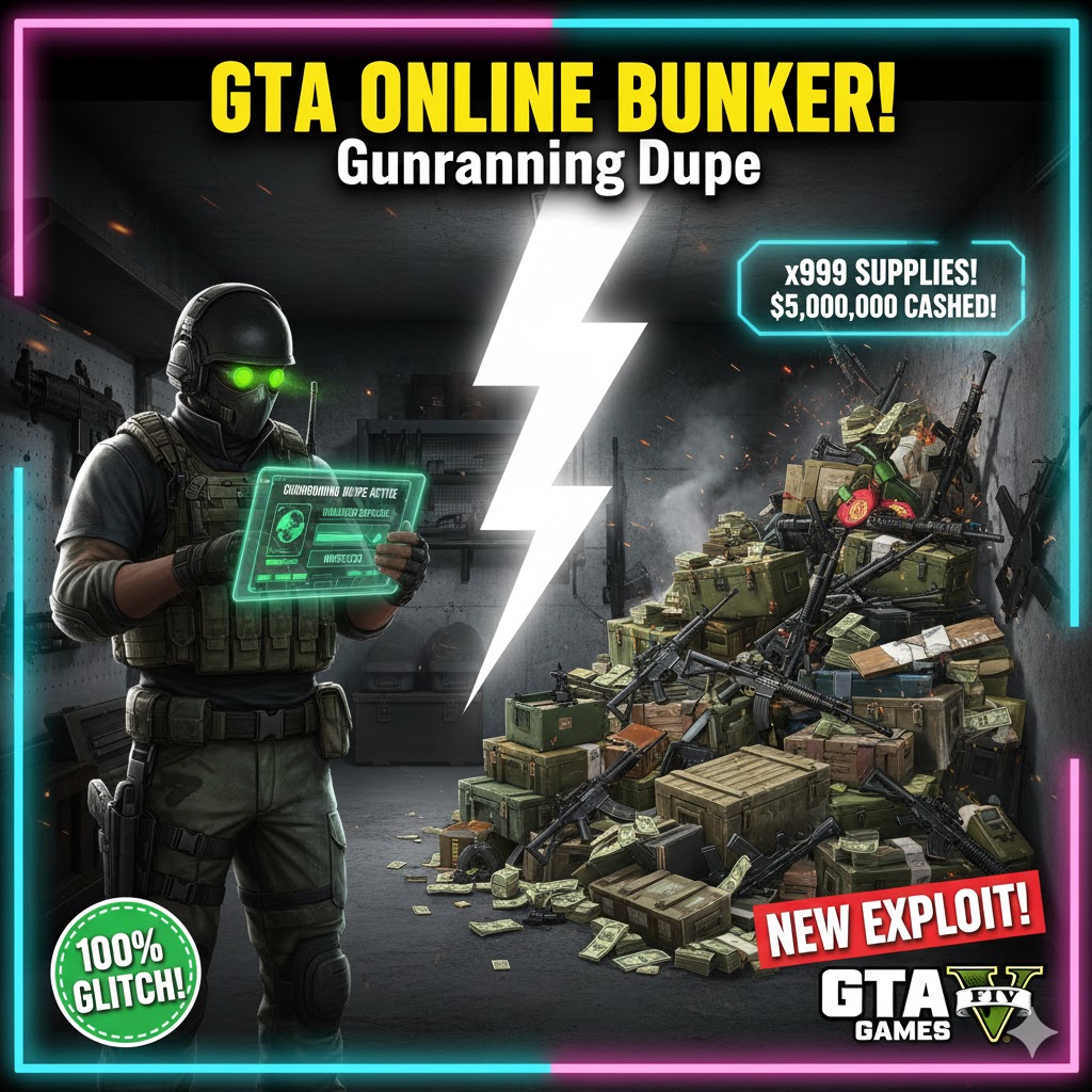 GTA Online Bunker: Gunrunning Dupe Glitch 2025 – Unlimited Supplies & Product Infinite!