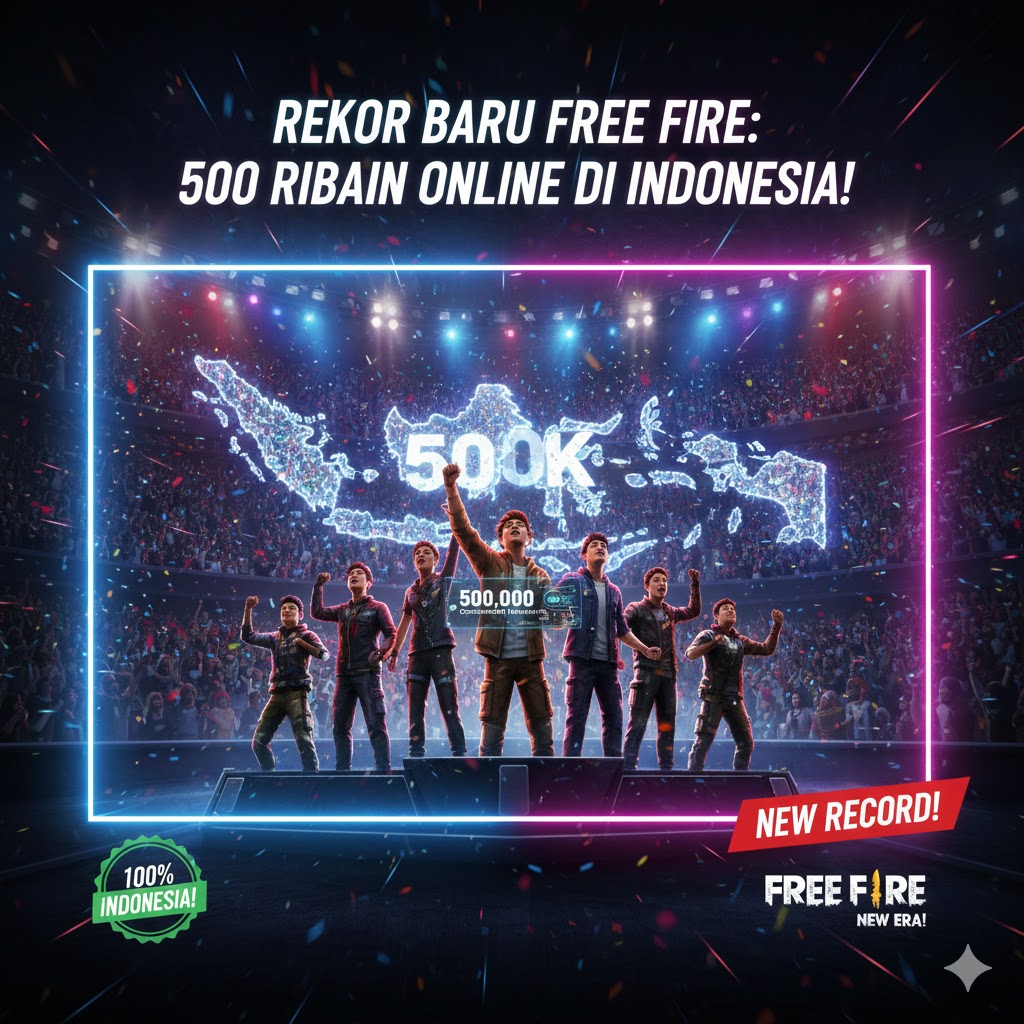 Rekor Baru Free Fire: 500 Ribu Pemain Online di Indonesia!