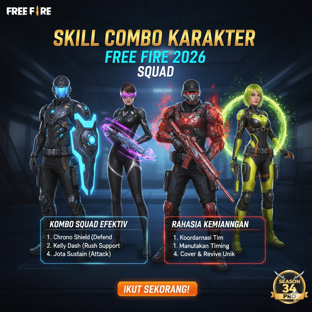 Skill Combo Karakter Free Fire Squad