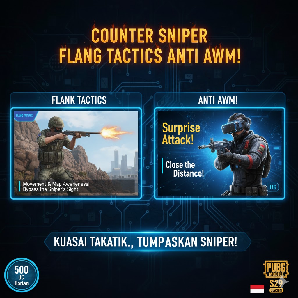 Counter Sniper PUBG Mobile: Flank Tactics Anti AWM!