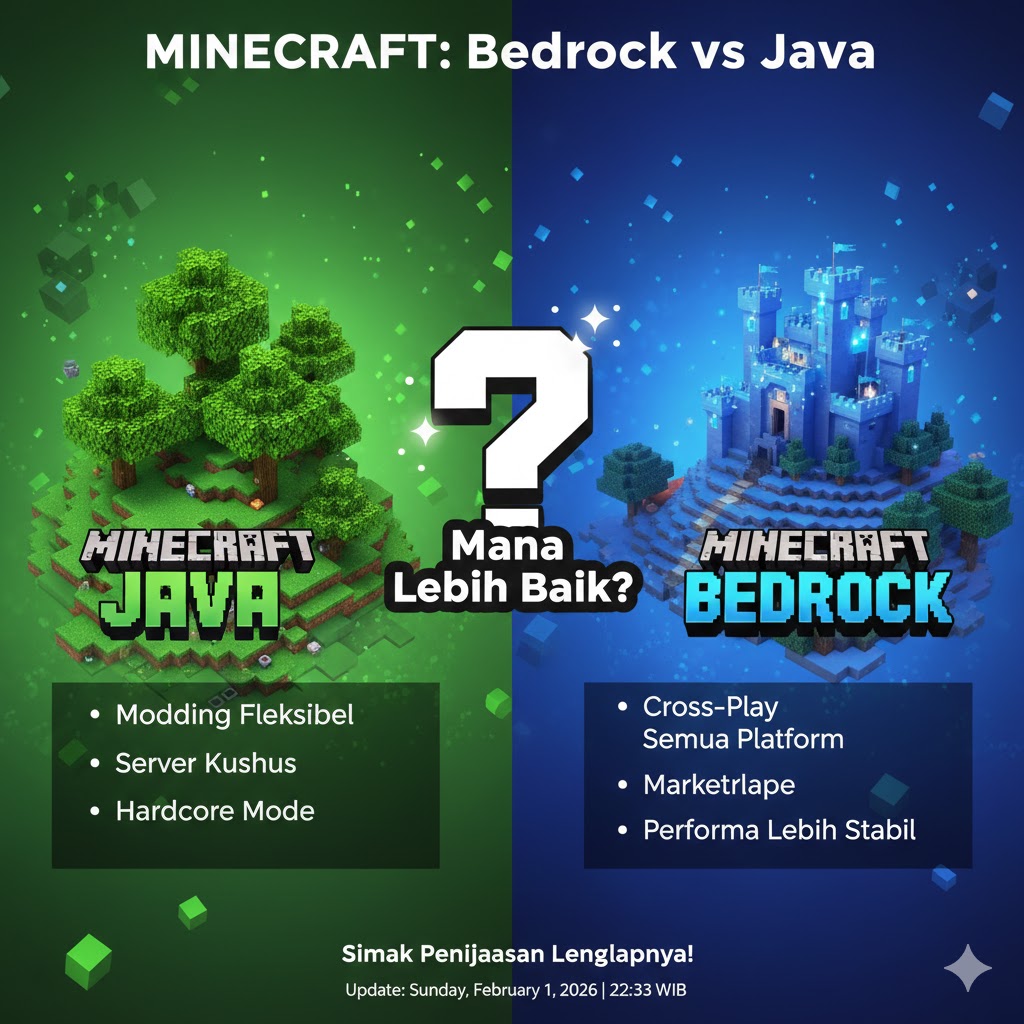 Minecraft Bedrock vs Java: Mana Lebih Baik? Perbandingan Lengkap 1.21!