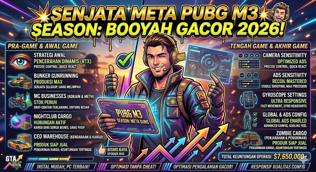 Senjata Meta PUBG M3 Season: Booyah Gacor 2026!
